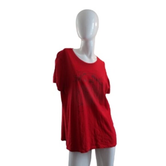 🎨 Red Graphic Tee – Picasso-Inspired Face Art | 3XL - Picture 2 of 5